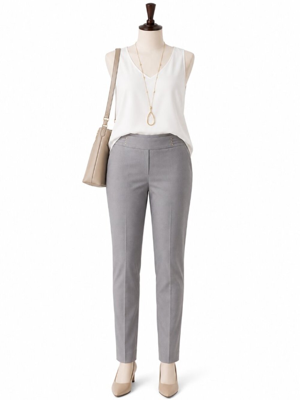 JM Collection Gray Slim Fit Pants – Size Medium – NEW (Never Worn, Washed)